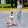 4-in-1 Kids Tricycle Adjustable Toddler Balance Bike w/ Removable Pedals Pink