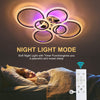 LED Crystal Ceiling Light 3-Color Stepless Dimming RGB Backlight Remote Control