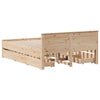 Bed Frame without with Headboard 150x200 King Size Solid Wood R3Z3