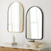 ARCH SHAPE WALL MIRROR BEDROOM BATHROOM HANGING MIRROR BALCK/GOLD METAL FRAME UK