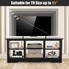 TV Console Table with Removable Shelf for 18 inch Fireplace(not included)-Black