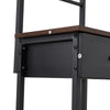 Industrial Vintage Style Kitchen Organizer Unit with Drawer and Storage Shelves