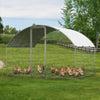 3X2M Chicken Run Cage Walk In Coop Poultry Hen Rabbit Kennel Hutch Metal Shelter