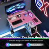 L-Shaped Gaming Desk Small Computer Desk Gaming Workstation w/Outlets