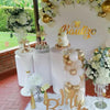 3pcs Metal Plinth Cylinder Dessert Pedestal Wedding Cake Flower Display Stand