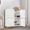 Interlocking Shoes Organiser Cabinet Hallway Storage Shelf Rack Holds 24 Pairs