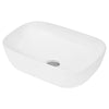 Square Countertop Vessel Wash Basin 455mm White Ceramic Bathroom Sink