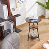 Round Side Table 3-Tier Coffee End Table Nightstand Small Shelf Rack Living Room