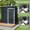 All-Weather Color Steel Garden Shed 163 x 86 CM Outdoor Storage Shed-Grey
