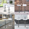 Bar Stool Set of 2 Counter Height Bar Chairs Swivel Adjustable Modern Armless