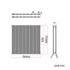 Black Radiator Vertical Horizontal Flat Panel Central Heating Rads 1800 1600 600
