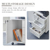 White Office Filing Cabinet Mobile Printer Stand File Storage Drawers Wheels