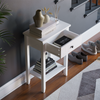 Console Table 1 Drawer White Storage Wood Side Sofa Hallway Entrance Furniture