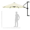 Wall-Mounted Garden Parasol with Metal Pole 300 cm Sand