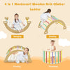 2-in-1 Wooden Arch Rocker Toddlers Double-Sided Climbing Arch with Soft Cushion