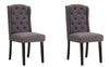 Dining Chairs Set of 2 Button Tufted Upholstered Dining Chairs with Wing Design