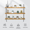 3Tier Wall Floating Shelf Unit Adjustable Bookshelves Display Living Room