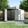 Storage Shed Equipment Combo Package Steel Tool Shed + Polycarbonate Sunroom Kit