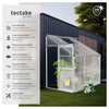 Lean to greenhouse polycarbonate aluminium grow plants growhouse garden 4,09m³