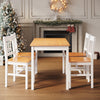 Classic Solid Wooden Wood Dining Table and 4 Chairs Set Kitchen Home Furniture