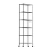 6 Tier Metal Storage Rack Shelving Wire Shelf Kitchen Office Garage UNIT +Wheels