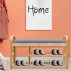 Wood Shoe Storage Bench Shoe Cabinet Cushion Padded Seat Rack Stand Window Stool
