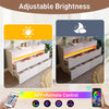 HIGH GLOSS CHEST OF DRAWERS 6 DRAWER LED SIDEBOARD CABINET BEDROOM FURNITURE