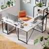Flamaker Computer Desk with Storage Shelves L Shaped Desk Home Office Coner Desk