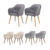 2x Dining Chairs Living Room Kitchen Lounge Velvet Padded Chair with Wooden Legs