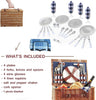 Outdoor 4 Person Luxury Wicker Picnic Basket Set with Blanket Vintage