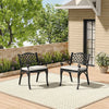 Set of 7 Outdoor Garden Cast Aluminum Furniture Table & 6 Chairs Set w/Cushions