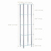5 Tier Clear Tempered Glass Shelving Unit Bathroom Storage for Towels Cosmetics