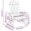 Bulliing Garden Adirondack Chairs 2 pcs Solid Wood Fir,Natural Adirondack N7B1