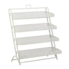4-Layer Retail Shelve Shop Display Rack Metal Storage Stand Goods Showcase White