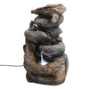 4 Tier Rockery Cascade Water Feature Fountain Waterfall Realistic Stone Garden