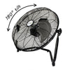 Floor Fan 18" High Velocity 3 Speed Freestanding Adjustable for Office Gym Black
