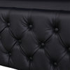 LED Bed Frame Faux Leather Gas Lift Up Ottoman Storage Bed 4ft6 Double Bed Black