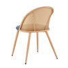 Dusk Phoebe Blue Velvet & Natural Set of 2 Dining Chairs RRP £89