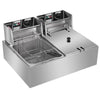 Stainless Steel Double Cylinder Electric Fryer UK Plug with Rapid Heating