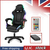 Gaming Chair with LED Gaming Chair Gamer Chairs RGB Light Lighting Computer Work