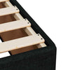Box Spring Bed with Black 180x200 Fabric Q5E0