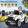 Chic 12V Kids Ride on Car Battery Powered Electric Jeep w/ Soft Start White