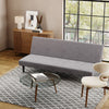Grey Fabric 3 Seater Sofa Bed Recliner Sleeper Sofa Living Guest Room Sofabed