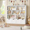 Kids Toy Storage Cabinet with Shelves 4 Drawers Nursery Playroom Organizer White