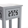 Grey Slim Bedside Tables Unit Nightstand Cabinet with 1 Drawer Bedroom Tall Side