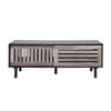 Slatted Sliding Door TV Cabinet Stand Entertainment Center Media Console Storage
