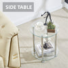 Nest of 3 Black Clear Tempered Glass Side End Lamp Sofa Tables Nested Tables