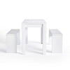 Modern Dining Table Set Table & 2 Benches Seats Compact Kitchen Restaurant