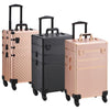 Large Makeup Trolley Case Mobile Beauty Vanity Hairdressing Case with Drawer Box