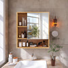 Wall-Mounted Medicine Cabinet with Mirror Single Door Bathroom Storage Cabinet